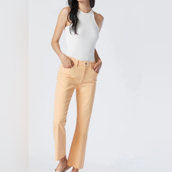 Mavi Anika Mid-Rise Crop Flare Woodrose main image 1